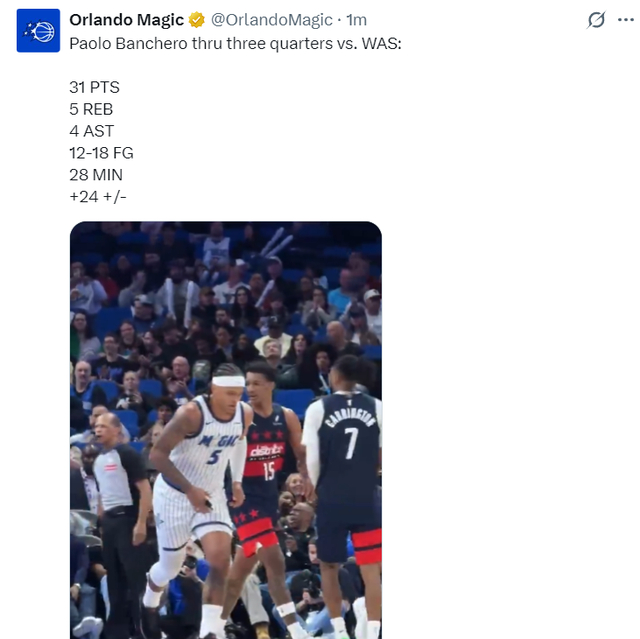 轰37+6平赛季新高!班凯罗提前打卡结束连败 稳定性成他唯一软肋|奇才|魔术|奥兰多魔术队|华盛顿奇才队|篮板_新浪体育_新浪新闻